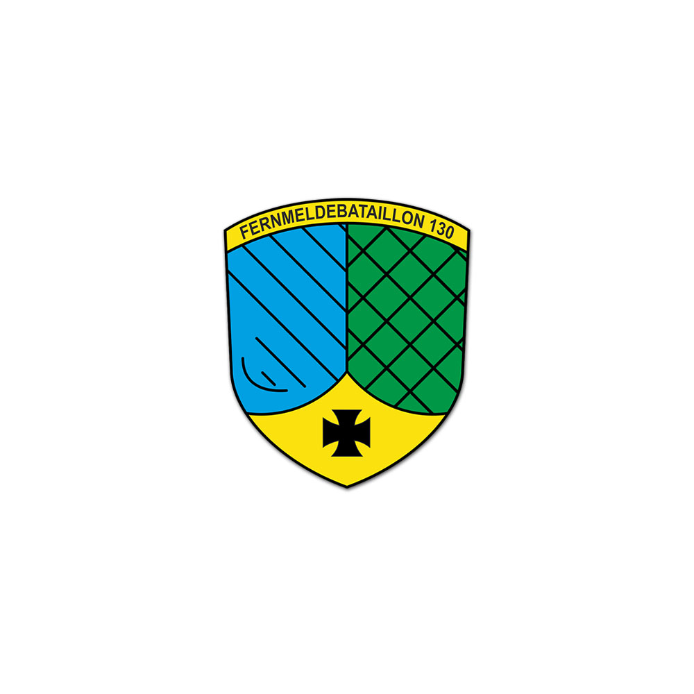 FmBtl 130 Fernmeldebataillon 130 Militär Wappen Abzeichen 7cm   #A6148