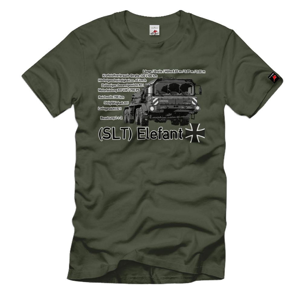 SLT Elefant Bundeswehr Bw LKW EK Panzertransporter Geländewagen - T Shirt #8571 