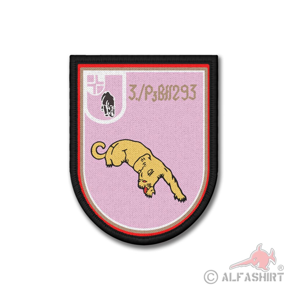Patch 3.PzBtl 293 coat of arms badge tank battalion unit troop # 37609