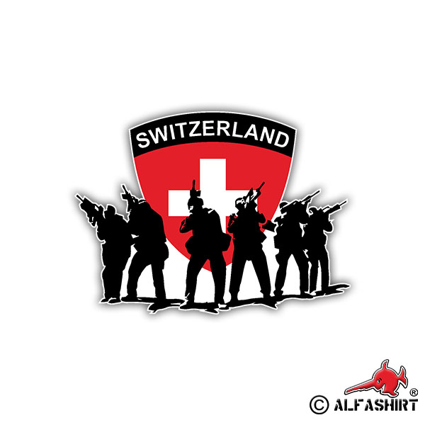 Aufkleber/Sticker Schweizer Armee Militär Wappen Abzeichen Army 10x7cm A1167