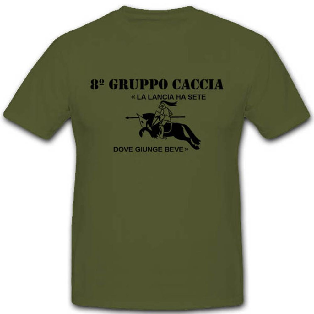 8°Gruppo Caccia Italien Wk Wappen Abzeichen Italia- T Shirt #2676