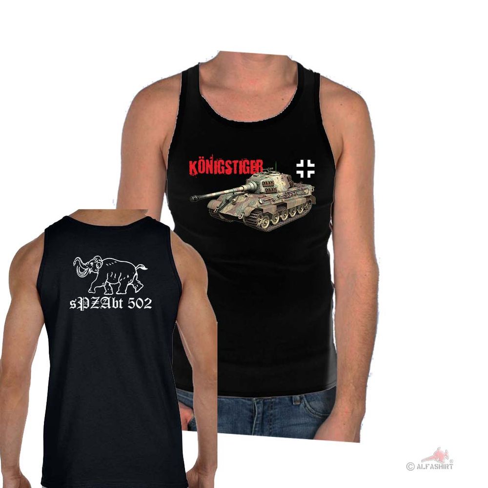 sPzAbt 502 King Tiger Balkenkreuz Panzer Ardennes - Undershirt # 27146