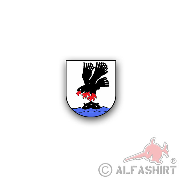 Sticker 4 MSG mine search squadron Navy BW coat of arms 7x5cm A3287