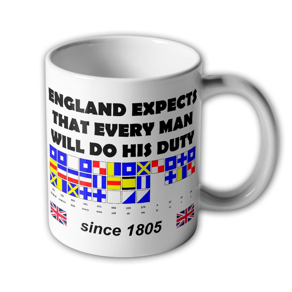 Tasse England expects that every man will do his duty Flaggensignal  #3978
