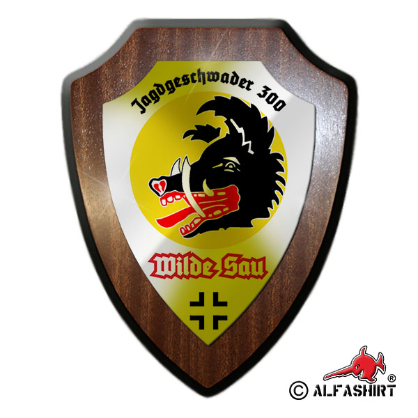 Wappenschild JG300 Jagdgeschwader 300 Wilde Sau Wappen Abzeichen Emblem #15459