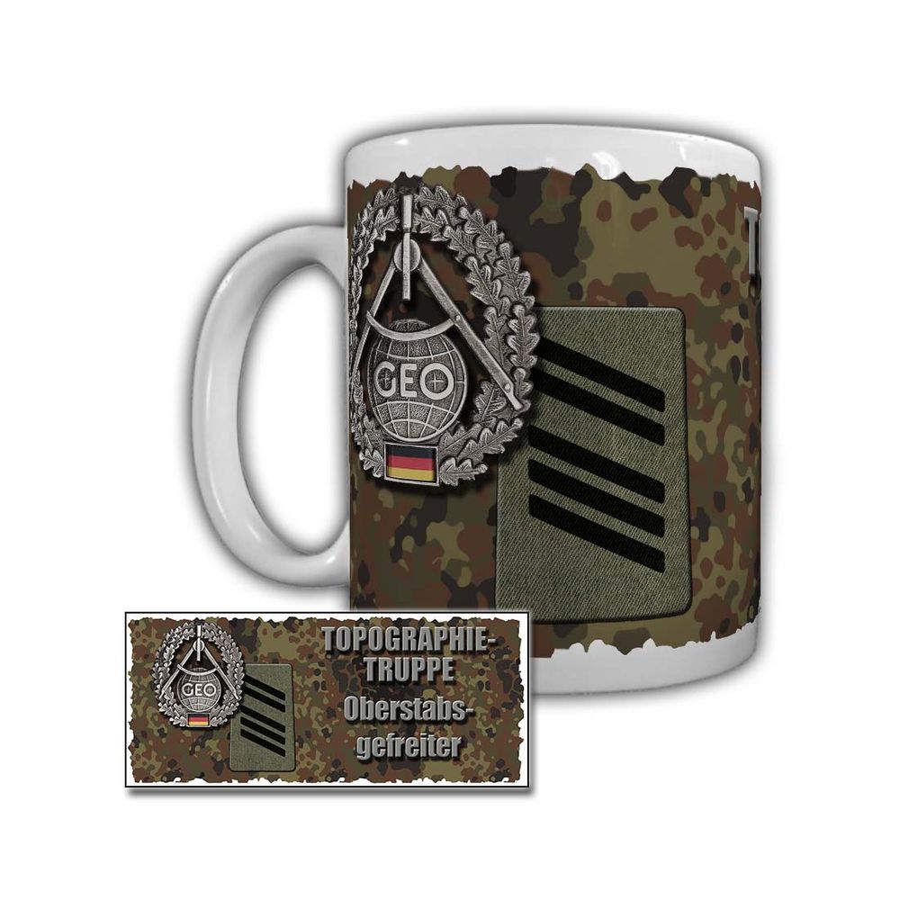 Tasse Topographietruppe Oberstabsgefreiter Landesvermessung Kartografie #29975