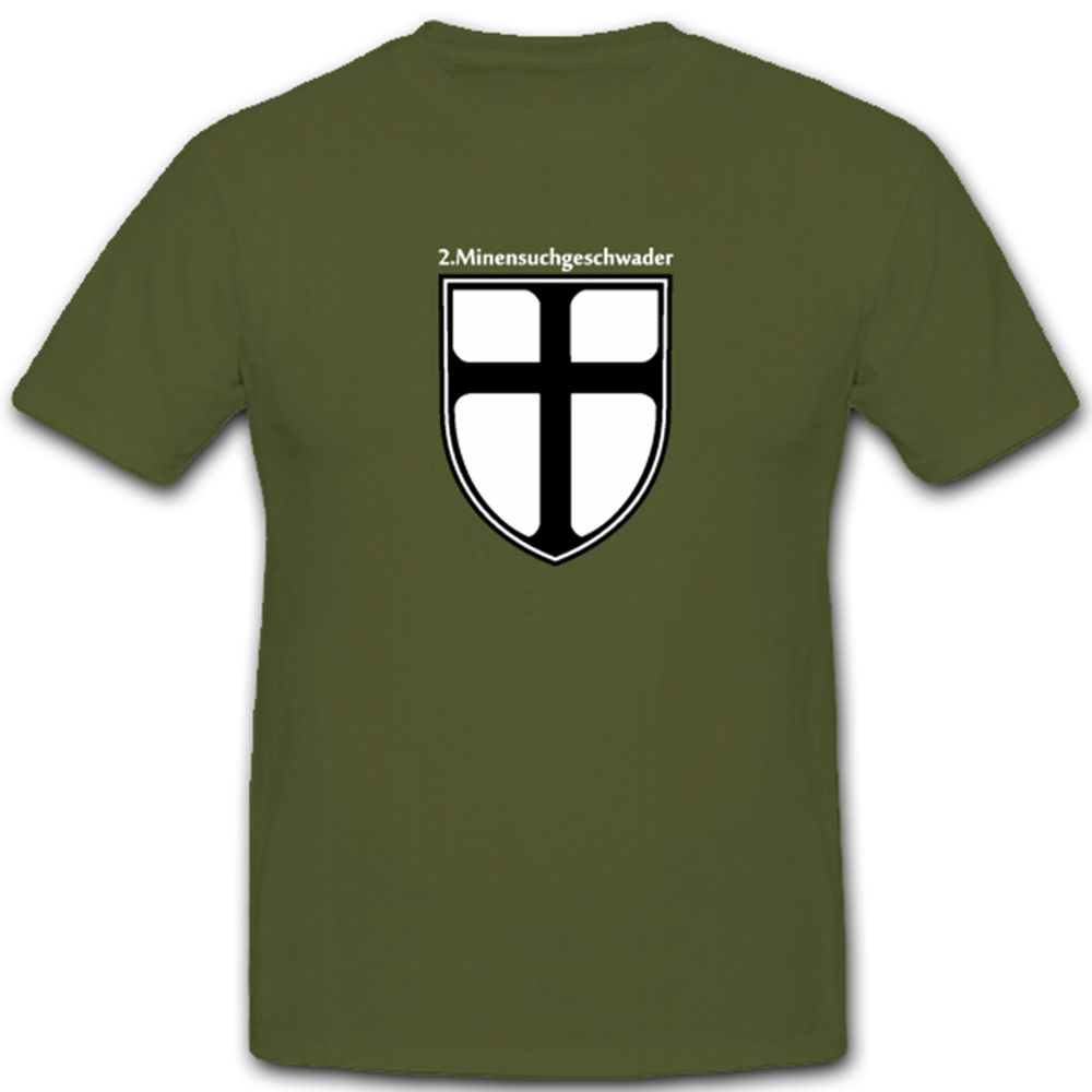 2 Minensuchgeschwader Bundeswehr Wappen Marine Emblem - T Shirt Herren #4588
