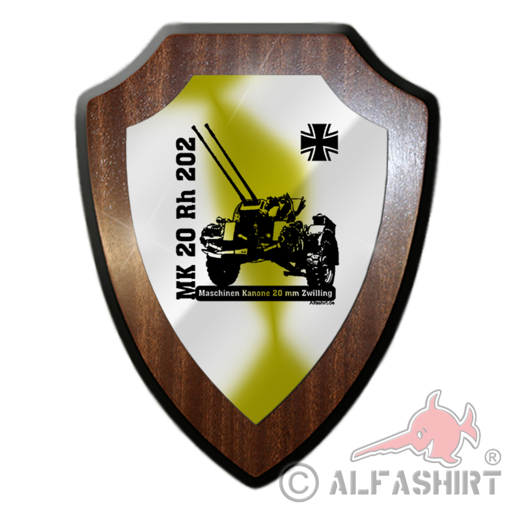 Heraldic shield MK 20 Rh 202 machine cannon 20mm twin coat of arms badge # 27021