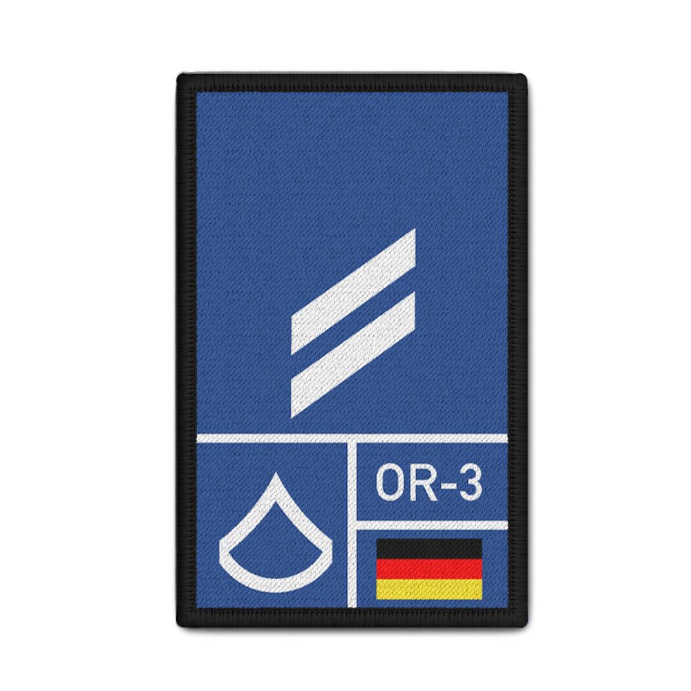 Rank Patch Bundeswehr Heer Luftwaffe Marine Navy Blau #BW-Patch