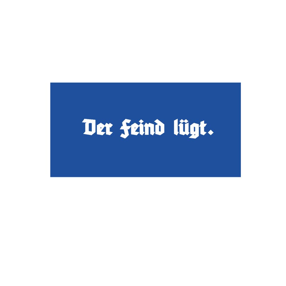 Lackierschablone Der Feind lügt Lackieren Kundenwunsch Auto 20x3cm#A5712