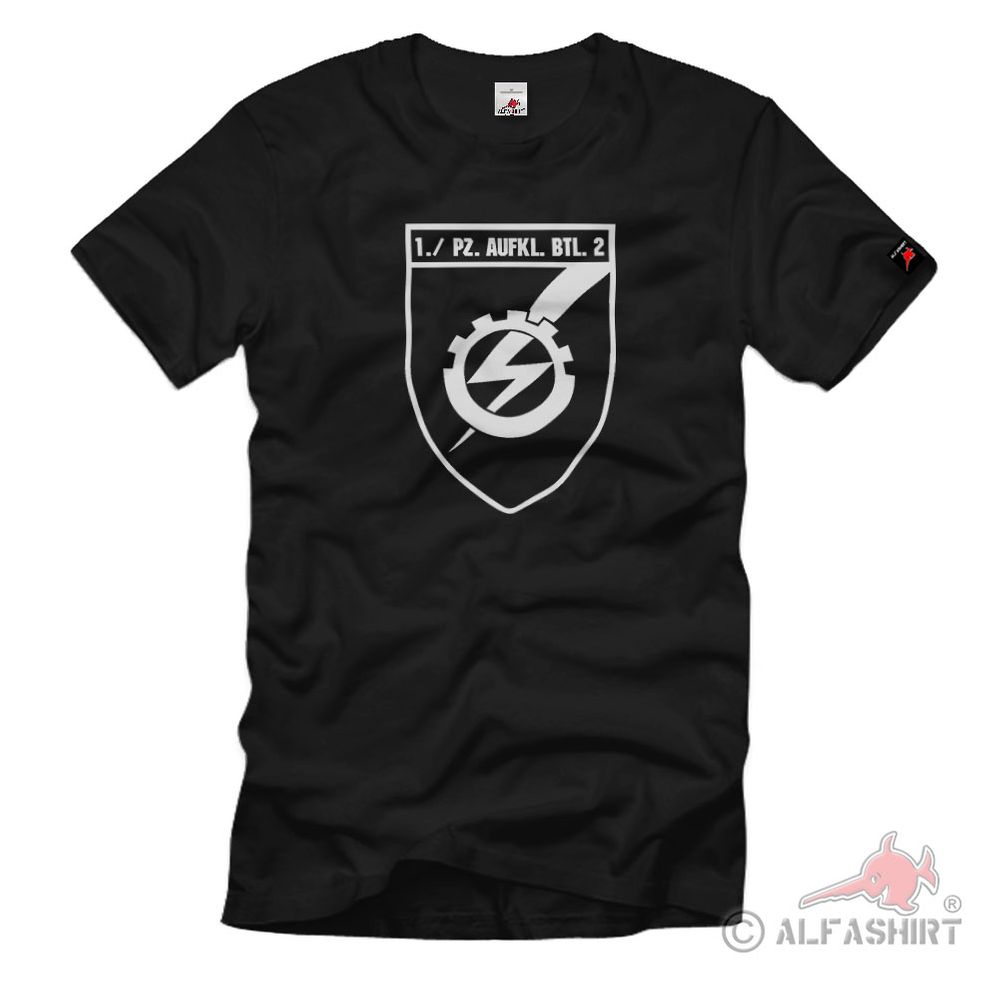 1. Kp Pz AufklBtl 2 Panzer Reconnaissance Battalion Company Panzer - T Shirt # 1607