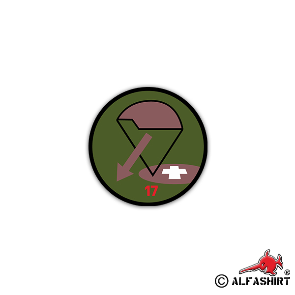 Aufkleber/Sticker Fsch Aufkl Kp 17 Fallschirmaufklärer Schweiz 7x7cm A2079