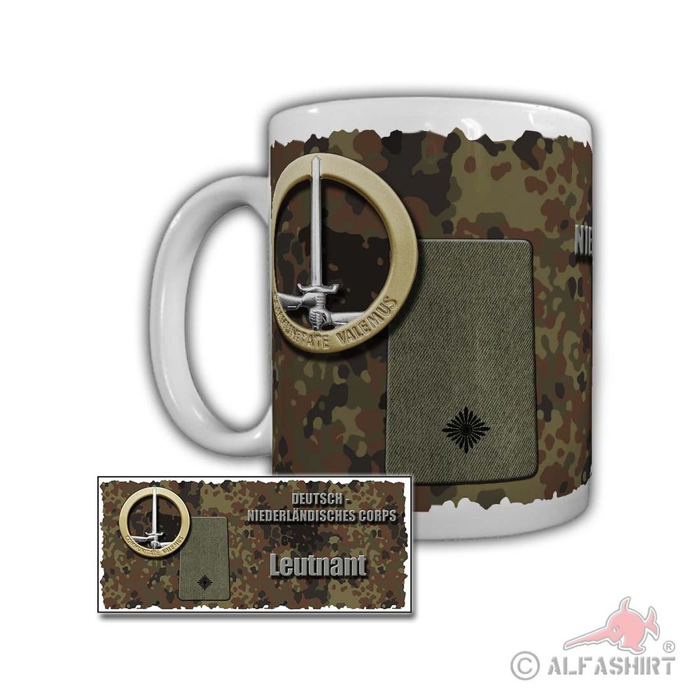 Tasse DEU-NED Korps Leutnant 101 Fernmeldebataillon Garderen Bundeswehr #29454