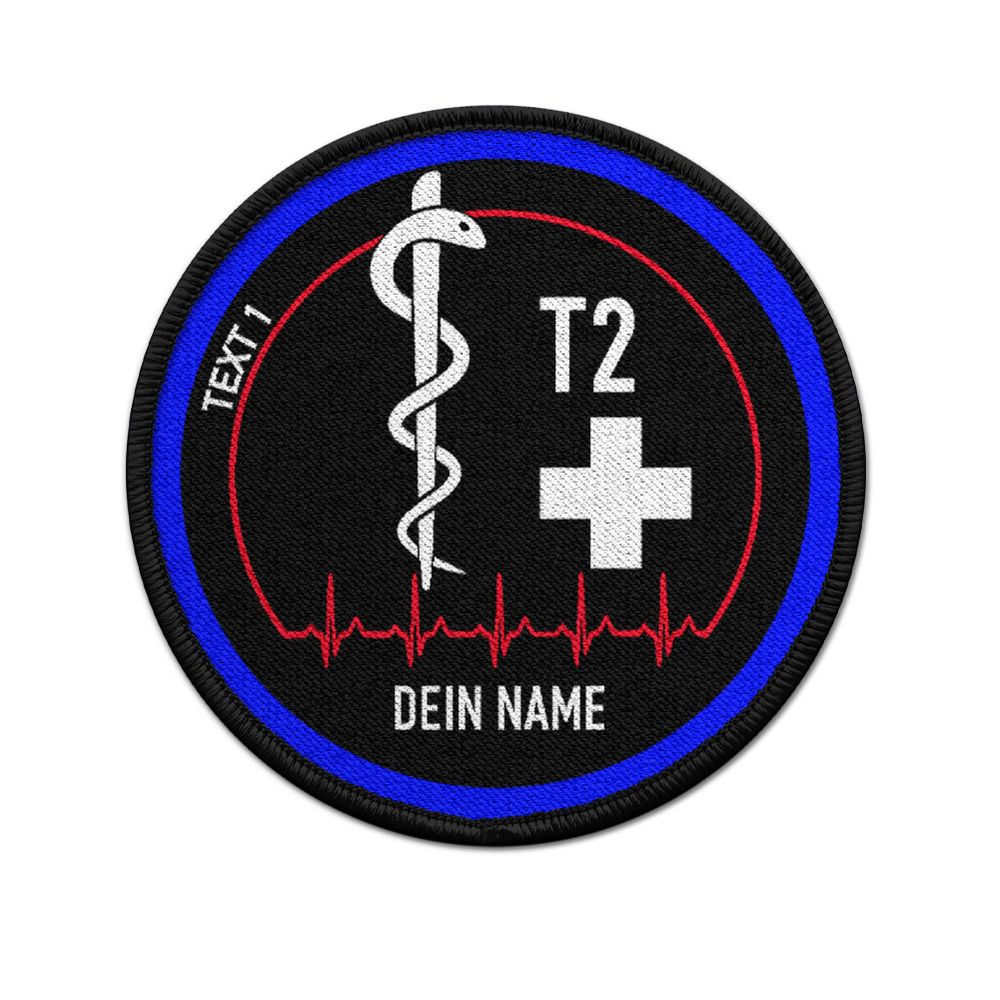 Patch 7,5cm Wunschtext Personalisiert RS NFS Sanitäter Abzeichen Medical #40591