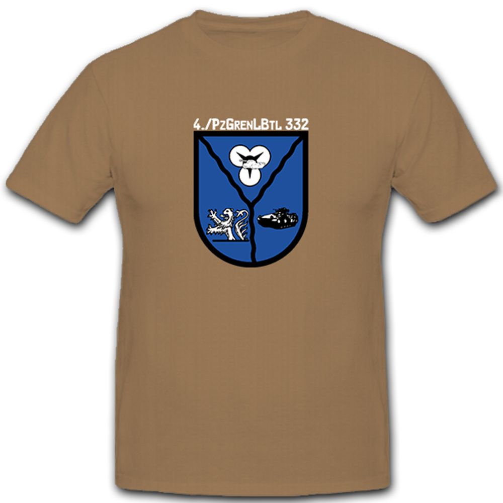 4PzGrenBtl332 Bundeswehr Panzergrenadiere Militär Heer Wappen Abzeichen - T Shirt #7854