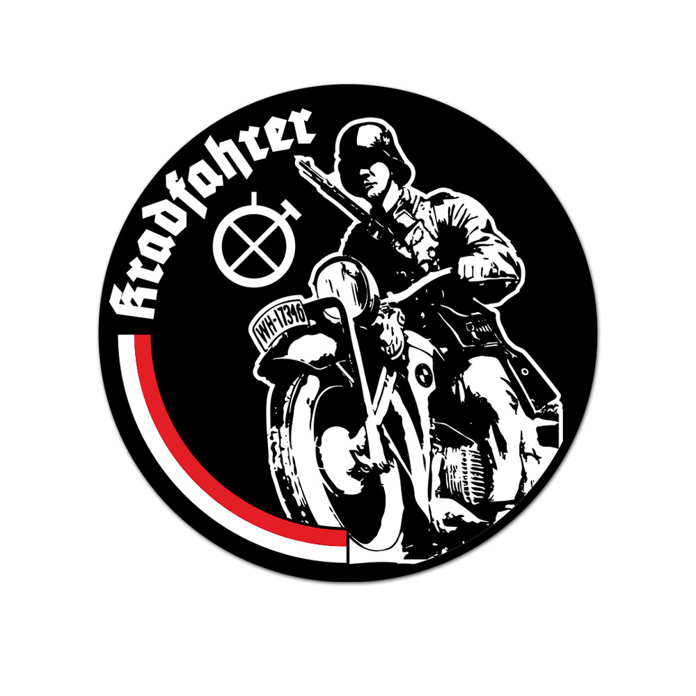 Aufkleber Kradfahrer Kradschützen Kompanie Motorrad Oldtimer KS 750 #A6929