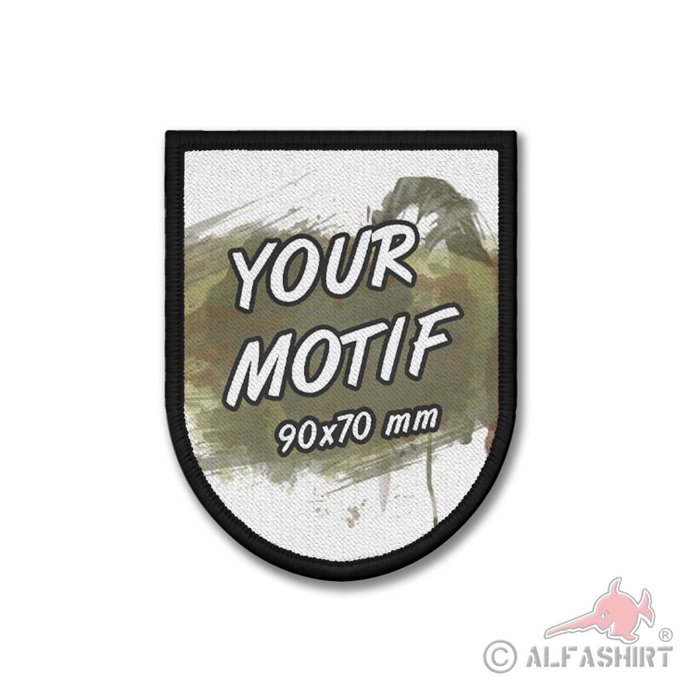 Patch Halbrund Halbrundes Wappen 90x70mm Blanko Badge für Sublimationsdruck#42900