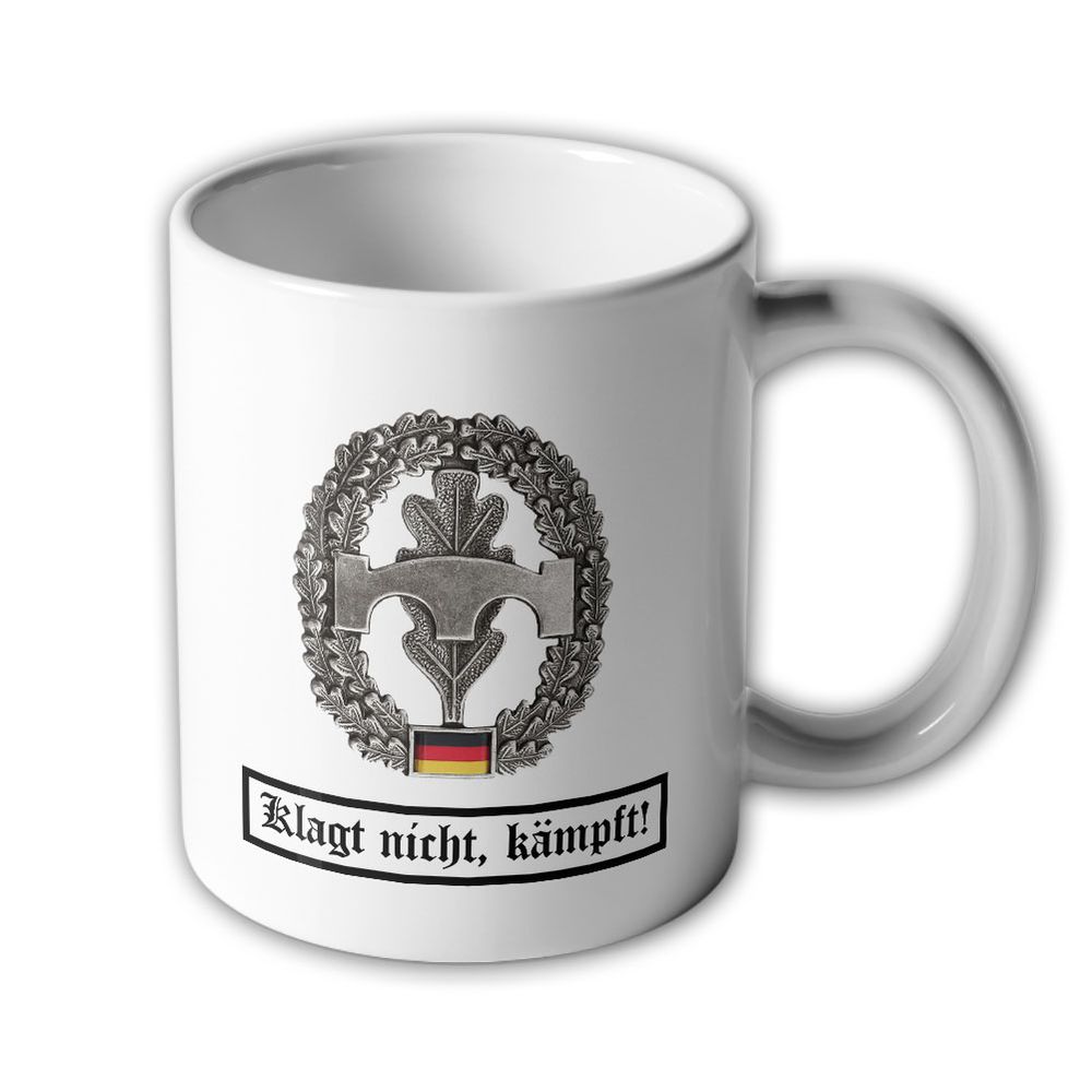 Tasse Barettabezeichen Pioniere Truppe Pios SpezPi Andenken Bundeswehr BW #10926
