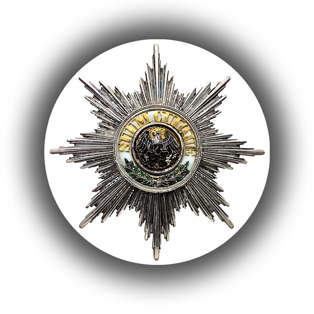 Aufkleber 14x14cm Gardestern Gardetruppe Schwarzen Adler Motto  #A7468
