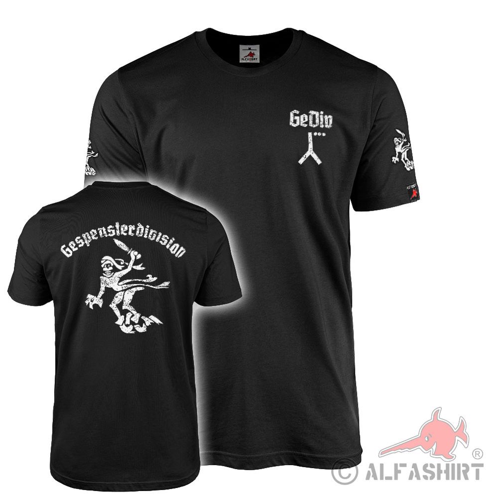 T-Shirt Ghost Division GeDiv Ghost Ghost 7 Panzer Division #44673