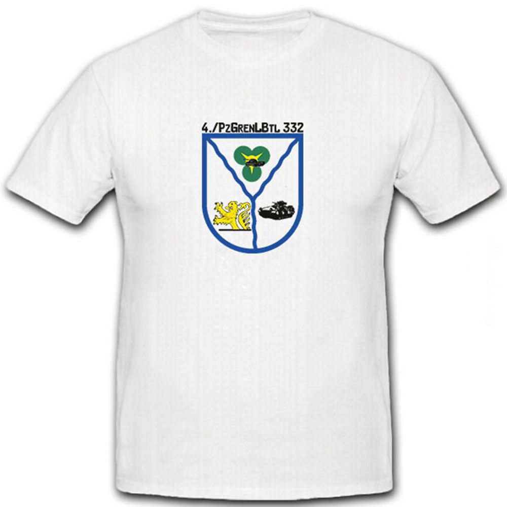 4 PzGrenLBtl332 Bundeswehr Wappen Emblem Abzeichen Militär- T Shirt #6576