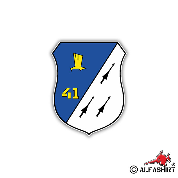 Aufkleber/Sticker 4 FlaRakGrp 41 BW Wappen Abzeichen 6x7cm #A1014