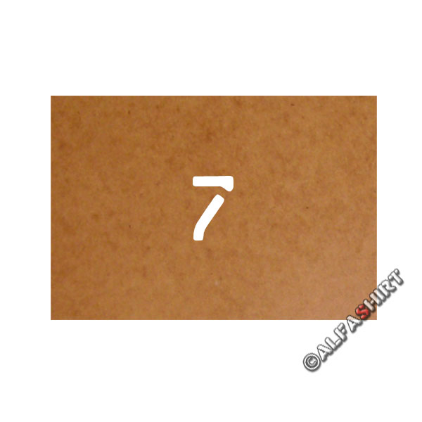 7 sieben seven Startnummer Stencil Ölkarton Lackierschablone 2,5x1,5cm #15269