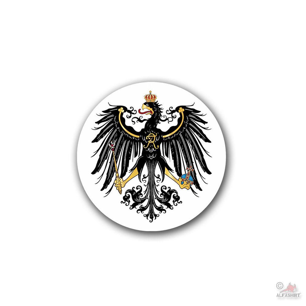 Prussia eagle Germany Germany coat of arms animal bird FR 7x7cm # A4713