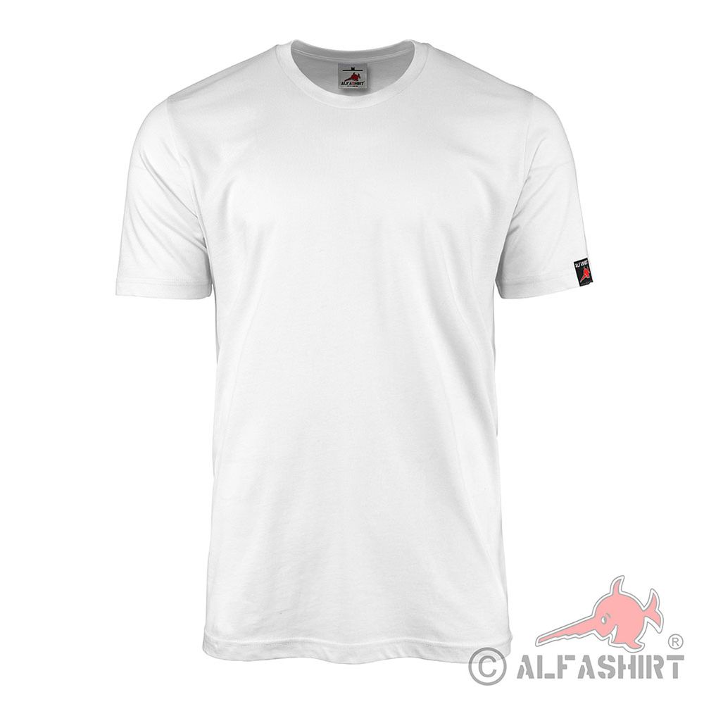 T-Shirt weiß Herren Rundhals 100% Ringspinn-Baumwolle Jersey 185 g-m² #12824