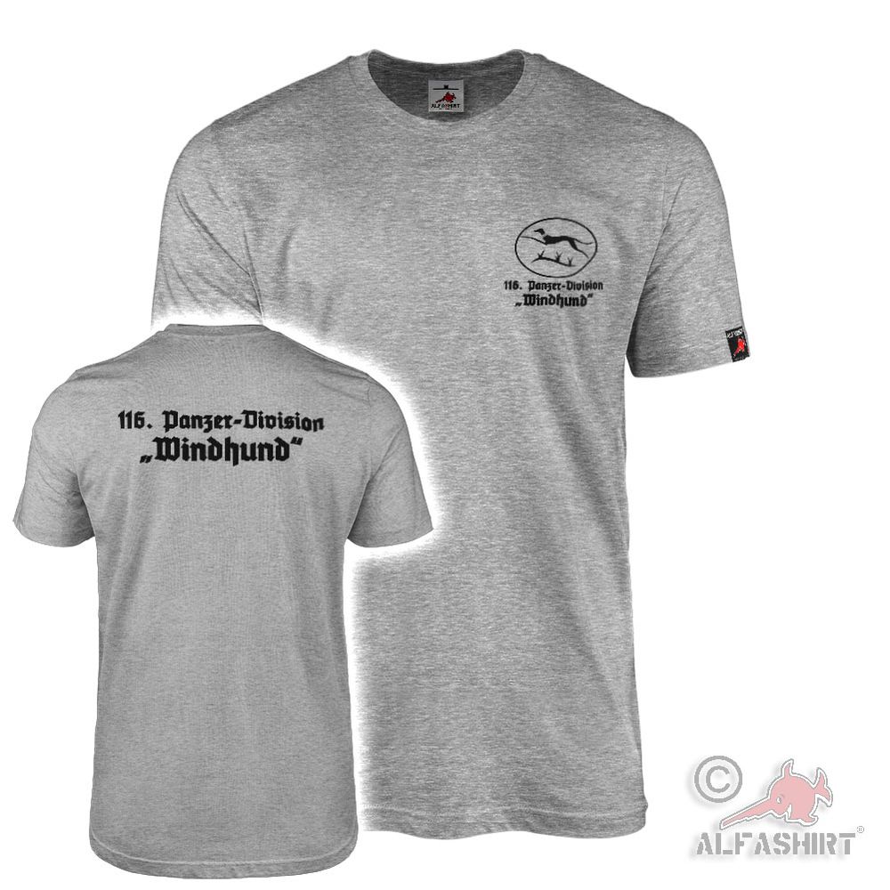 T-Shirt 116 Panzer-Division Windhund Panzertruppe PzKpfw Heer Army#45522