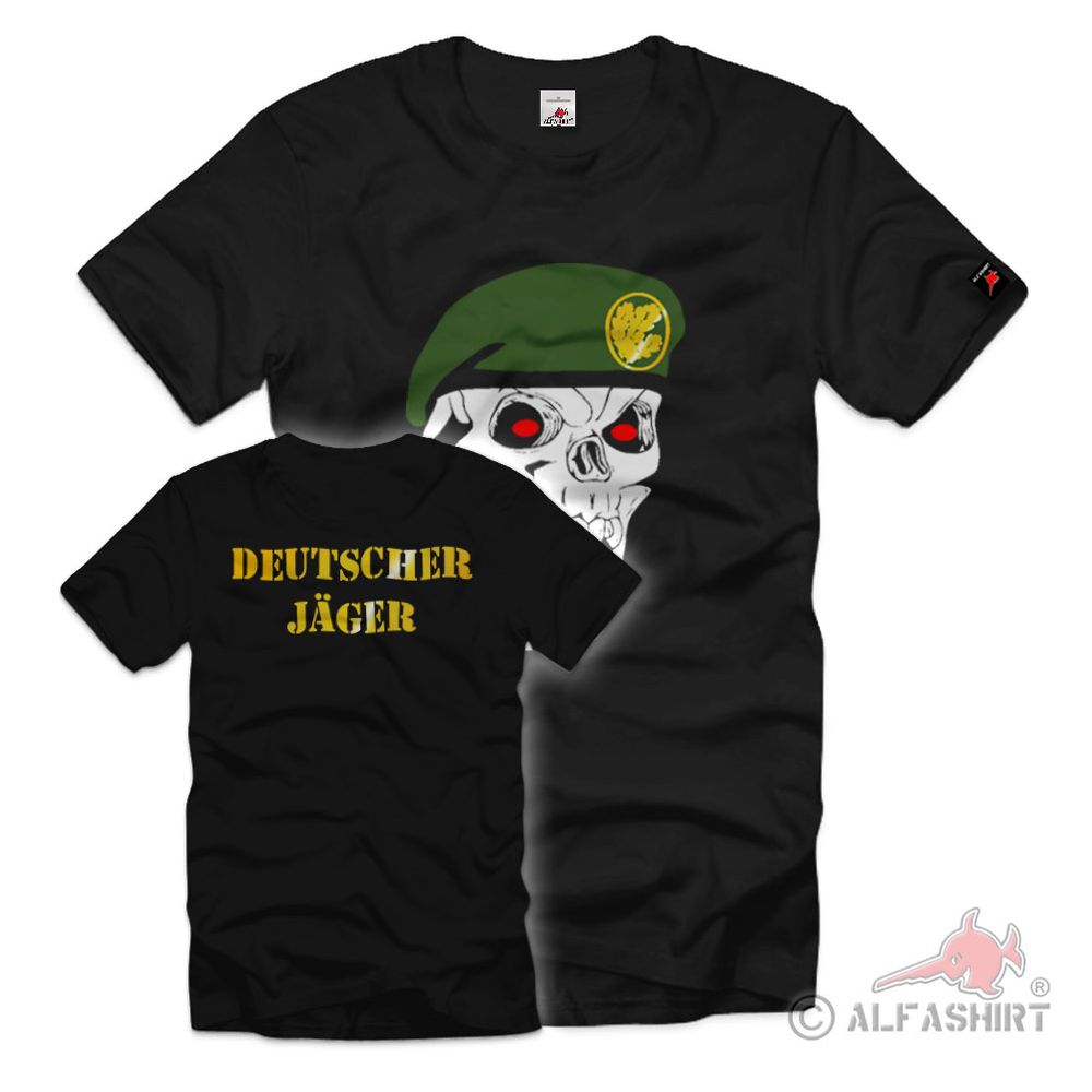 Skull DT Jäger Einheit Bundeswehr Zug Jägersoldat MP - T Shirt #1443