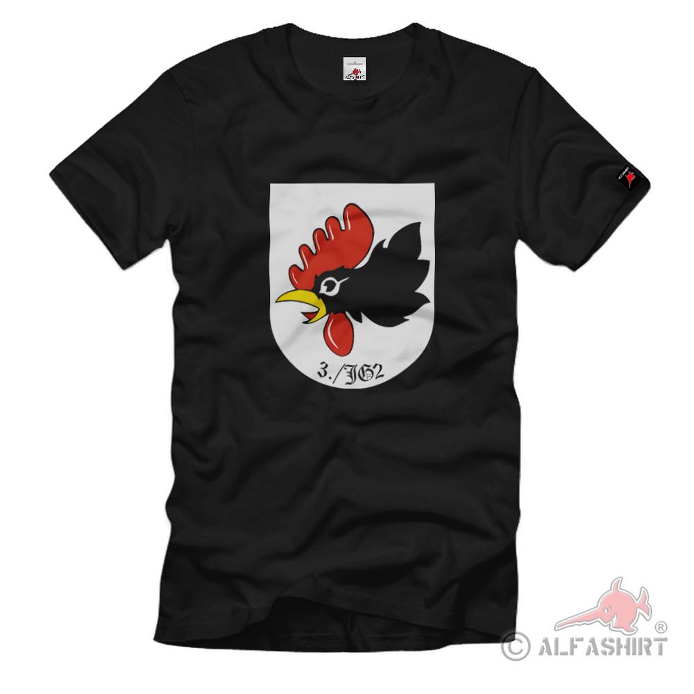 3./JG2 3. Staffel Jagdgeschwader 2 Luftwaffe Wappen Staffelwappen T Shirt # 1738