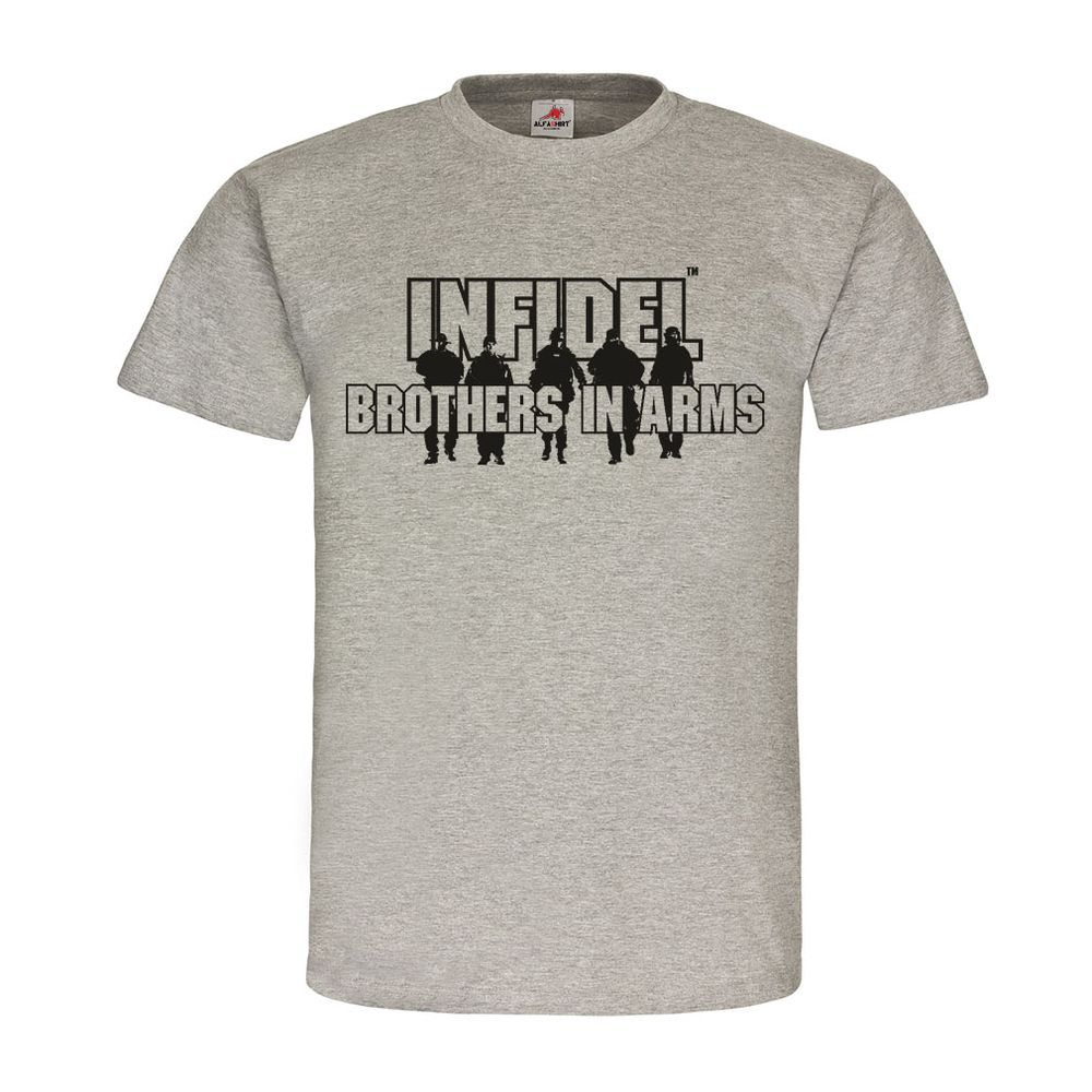 Infidel Brothers In Arms Us Airborne Alfa Kamerad GSG9 KSK BW T-Shirt #20337
