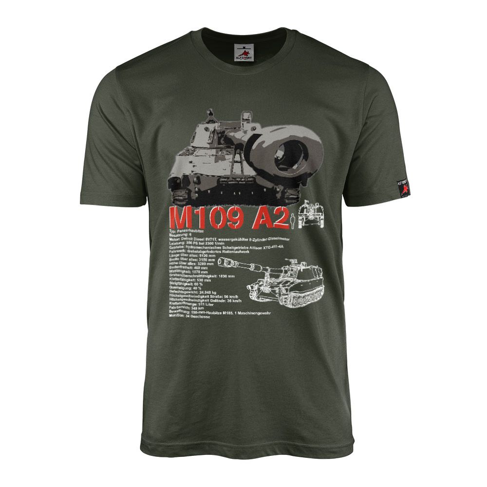 M109 A2 Panzerhaubitze 155mm Haubitze US Army Panzer Artillerie T-Shirt #21392