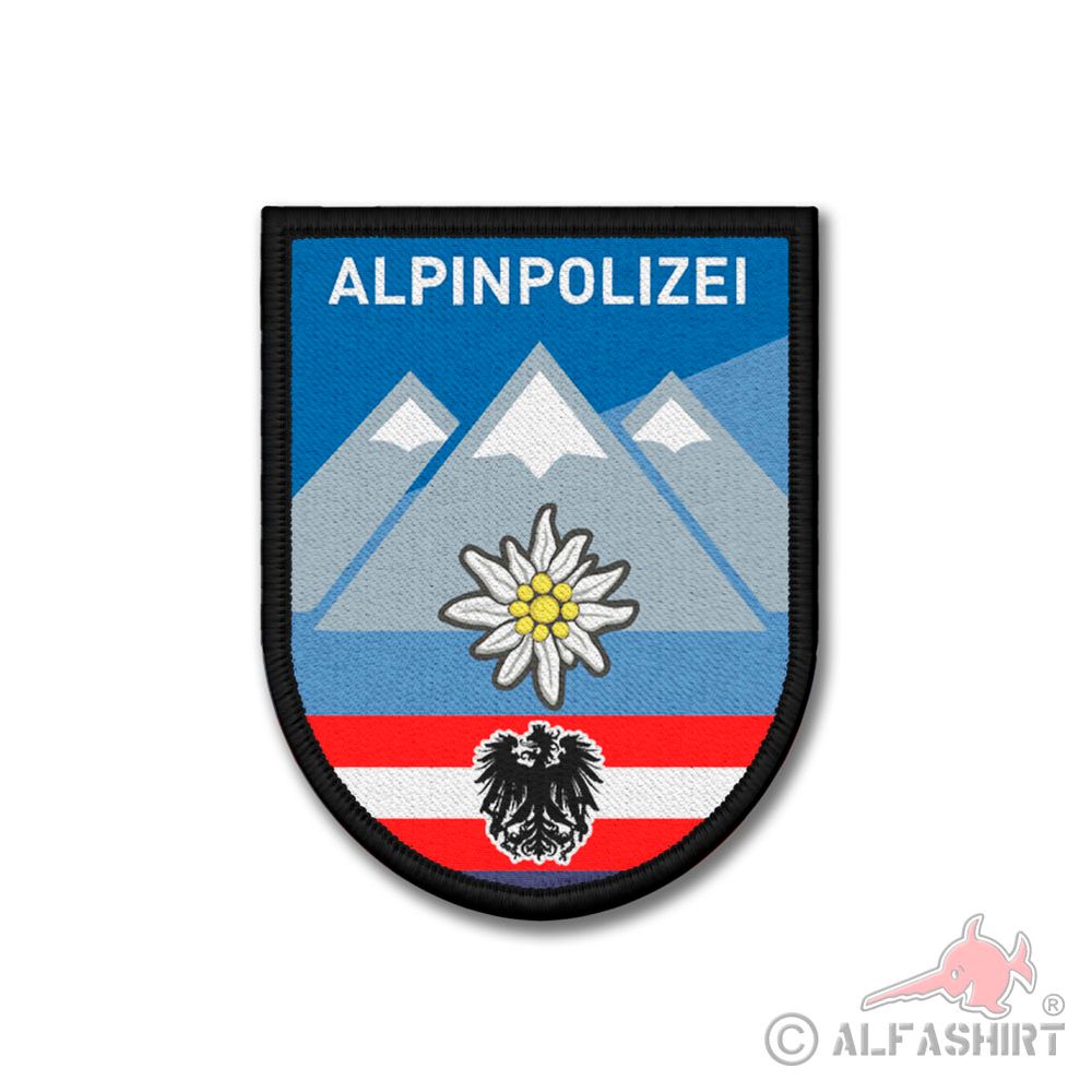 Patch Alpinpolizei Österreich Polizei Alpen Bergwacht Dienst 9x7cm #26182