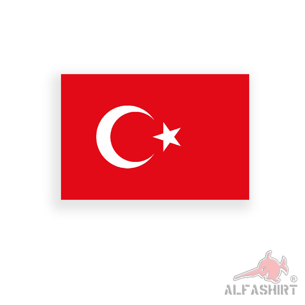 Sticker Turkey Flag Türkiye Ankara Ottoman Empire 11x7cm A2918