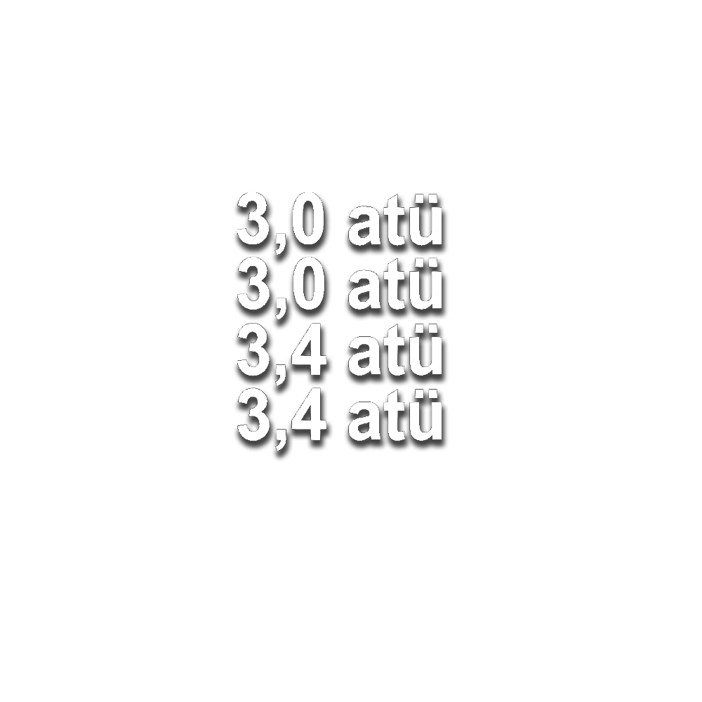 Tire pressure sticker set fender 3.0 3.4 Bundeswehr sticker 3x1cm # A5195