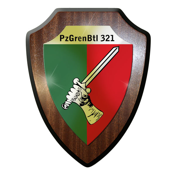 Wappenschild/ Wandschild- PzGrenBtl 321 PanzerGrenadierBataillon Bund Bw #9242