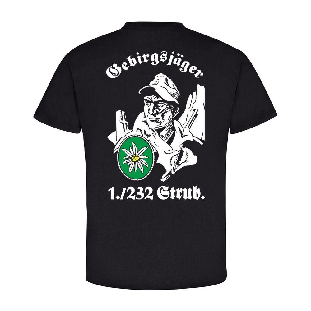 1./Gebirgsjäger 232 Strub Bundeswehr BW Gebirgsjägerbataillon - T Shirt #14186