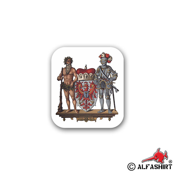 Sticker Prussian province of Brandenburg Adler coat of arms 6x7cm A2041