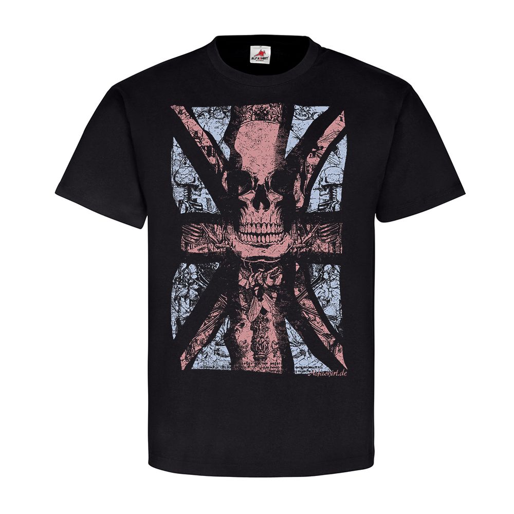 United Kingdom Skull Totenkopf Fashion UK England Union Jack Style  #24901