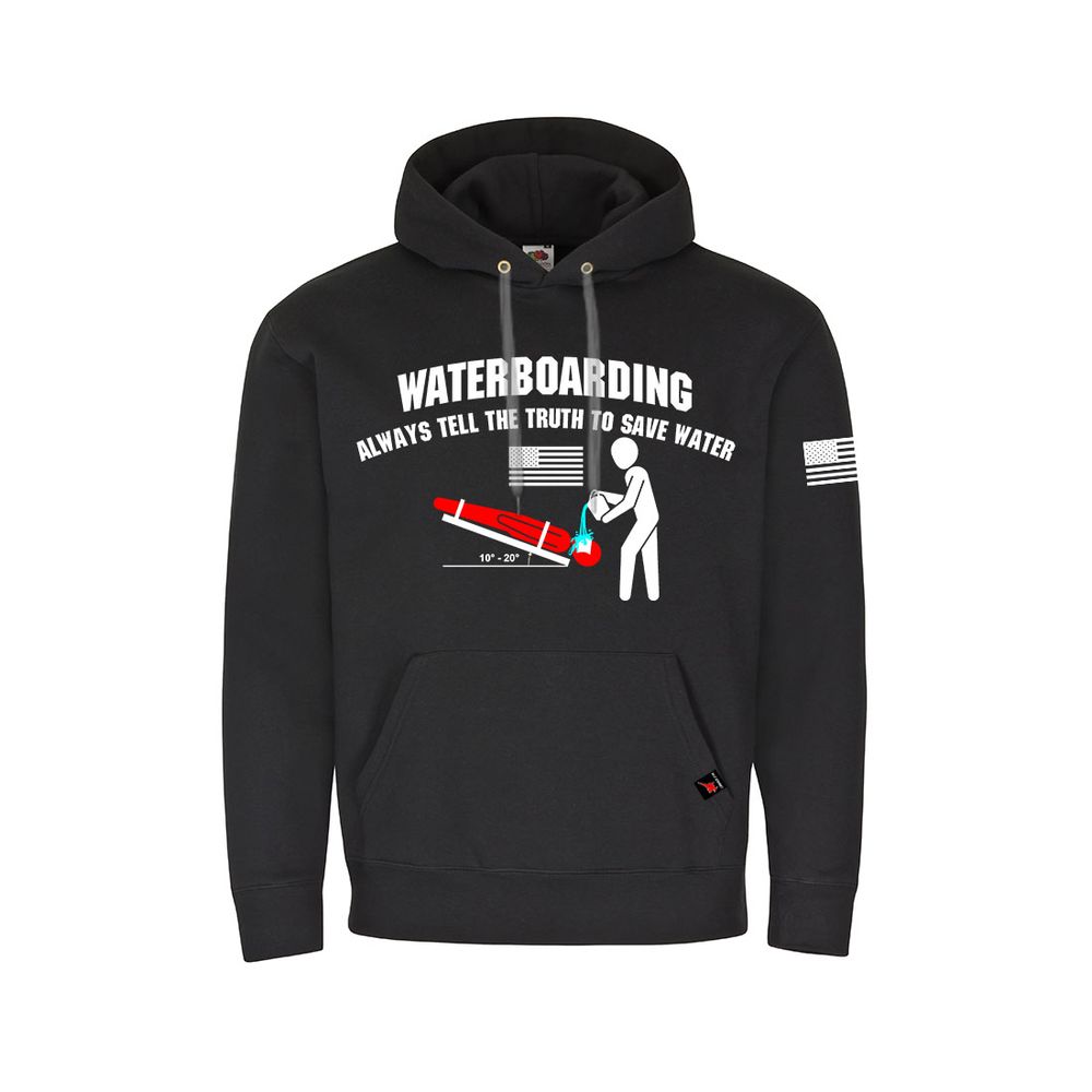 Hoodie Waterboarding USA Team Always tell the truth to save water Wasser # 32609