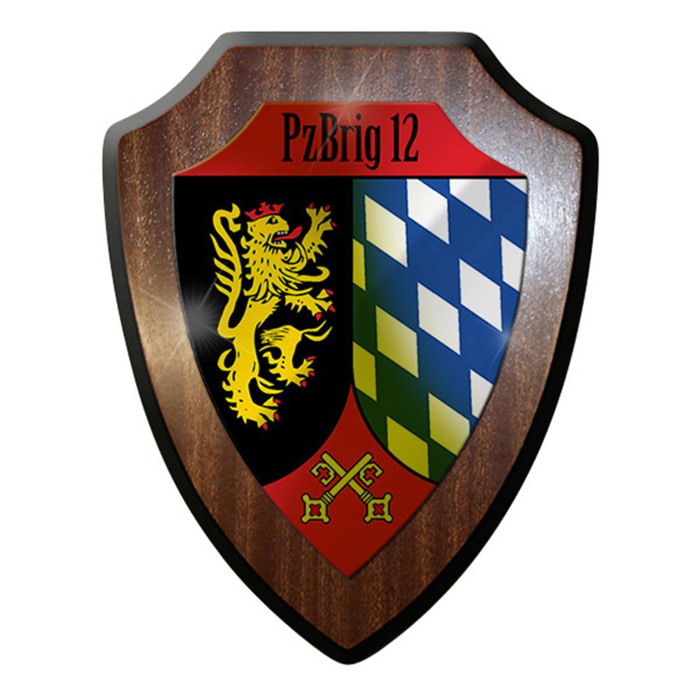 Wappenschild / Wandschild -PzBrig 12 Bundeswehr Panzerbrigade 12 Militär #12785