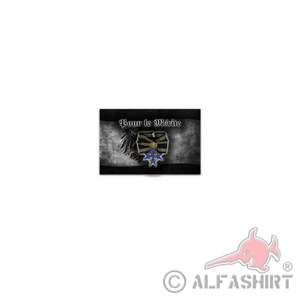 Aufkleber/Sticker Pour le Mérite Tapferkeitsauszeichnung Französisch 9x7cm A3547