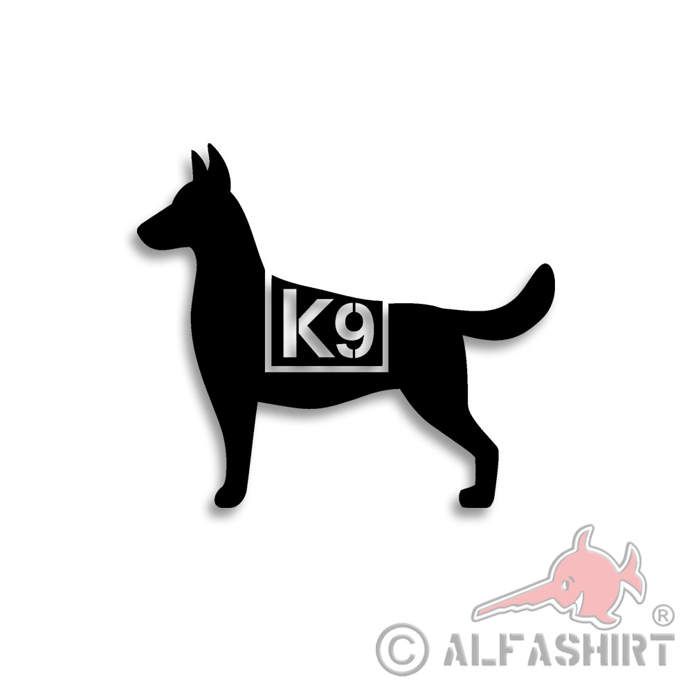K-9-Diensthund Polizei Army Sicherheitsdienst Schäferhund 10x9cmA5951