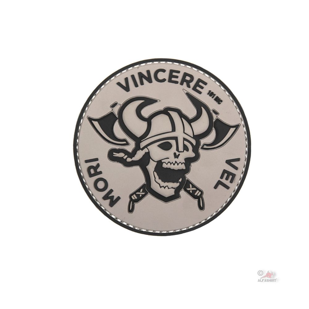 Wikinger Sieges Patch 3D Rubber Siegen oder Sterben Vincere vel Mori 8cm #23002