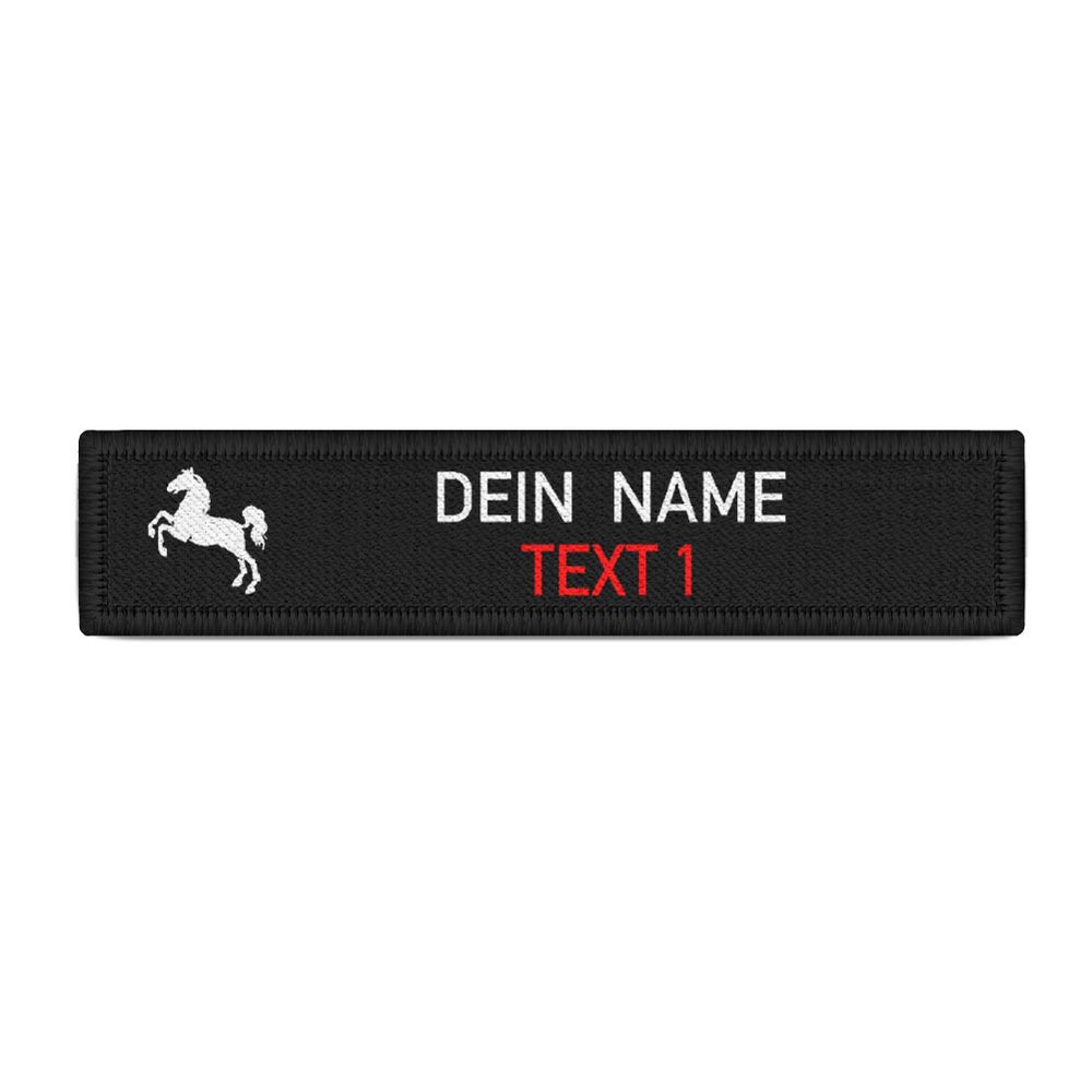 Namenspatch personalisierbar Patch Niedersachsen Pferd Logo Wunschtext #46847