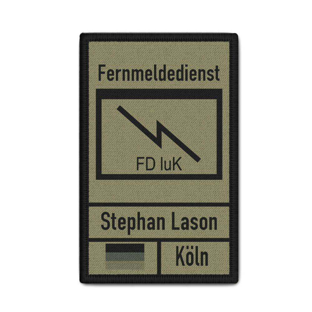 Rank Patch 9,8x6cm FD IuK Fernmeldedienst oliv #K03690