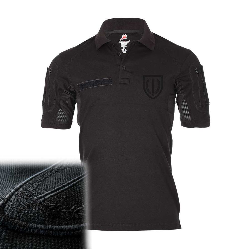 Tactical Polo GESTICKT KSK Operator Polo Black in Black_ Kommando Spezialkräfte Bundeswehr Calw Elite Einheit Operator #47073