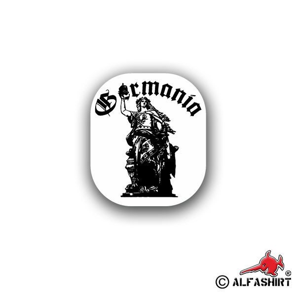 Sticker Goddess Germania Prussia Germany Icon Antique 10x9cm A2063